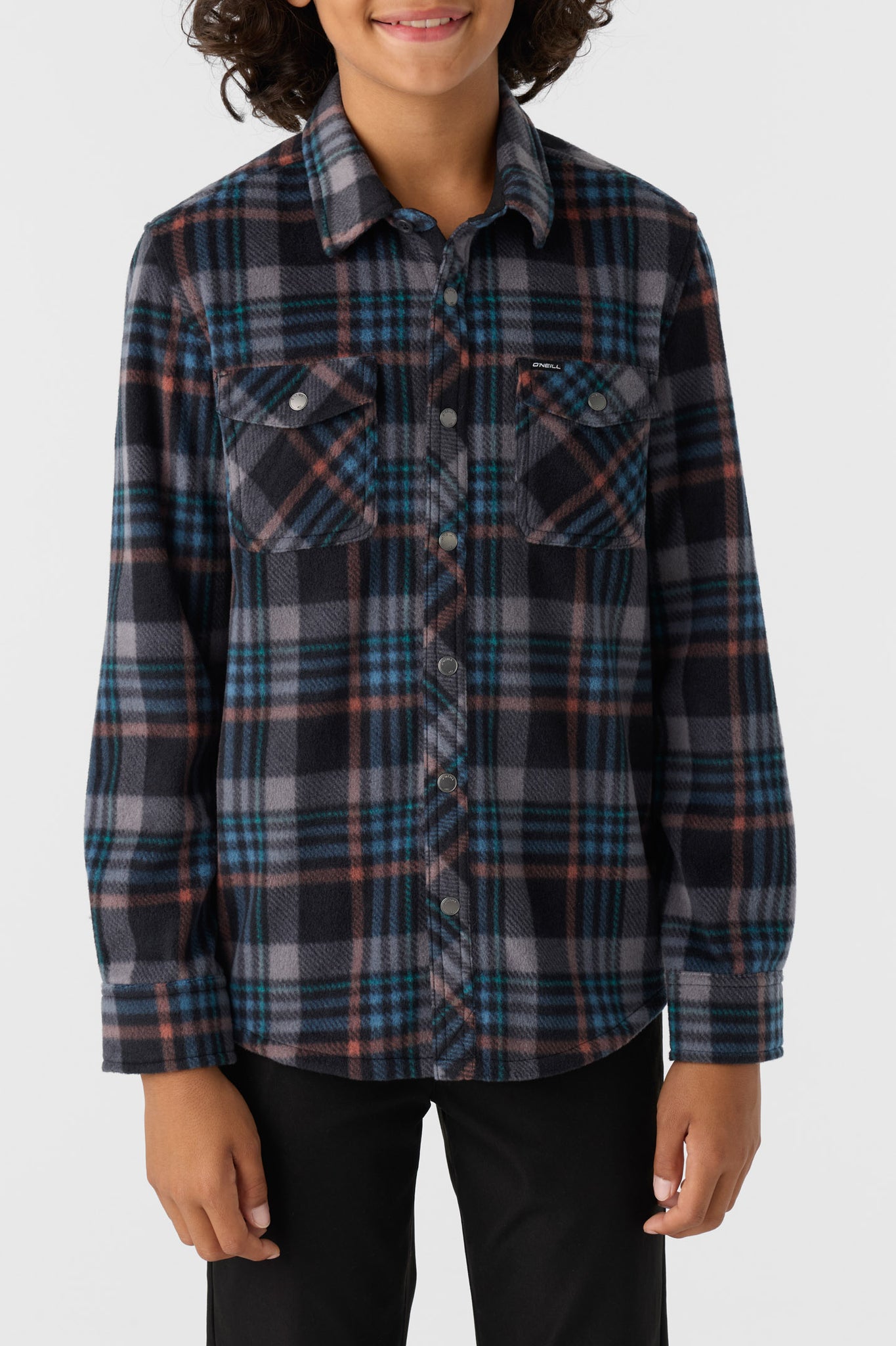 BOY'S GLACIER PLAID HIGH PILE SUPERFLEECE SHIRT