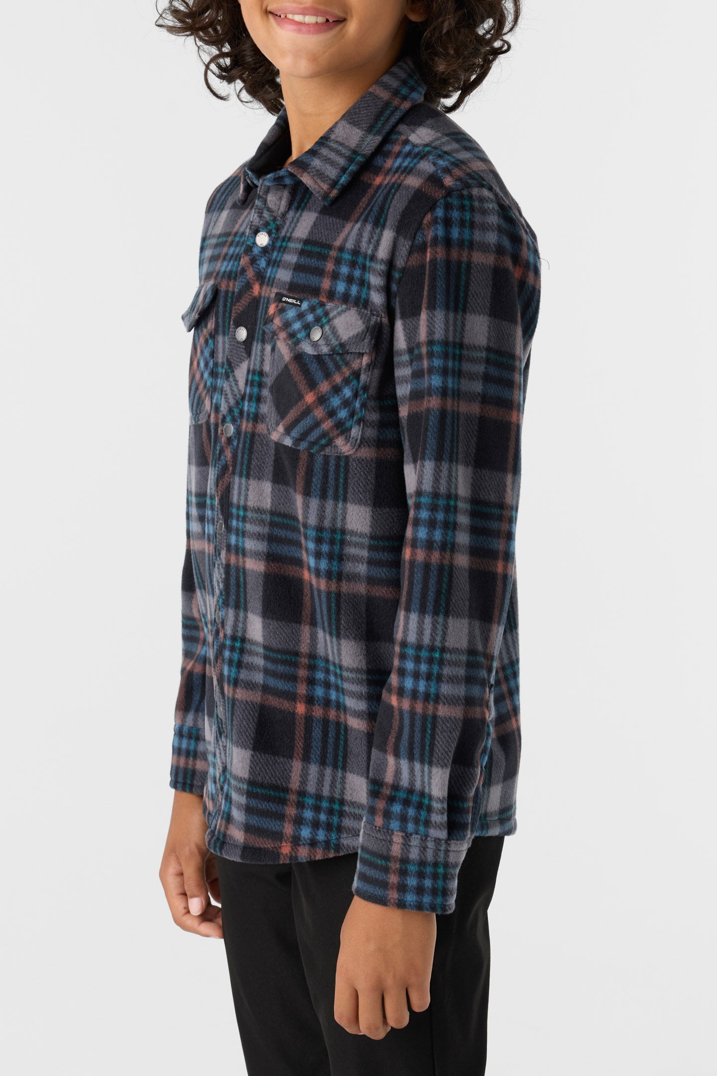 BOY'S GLACIER PLAID HIGH PILE SUPERFLEECE SHIRT