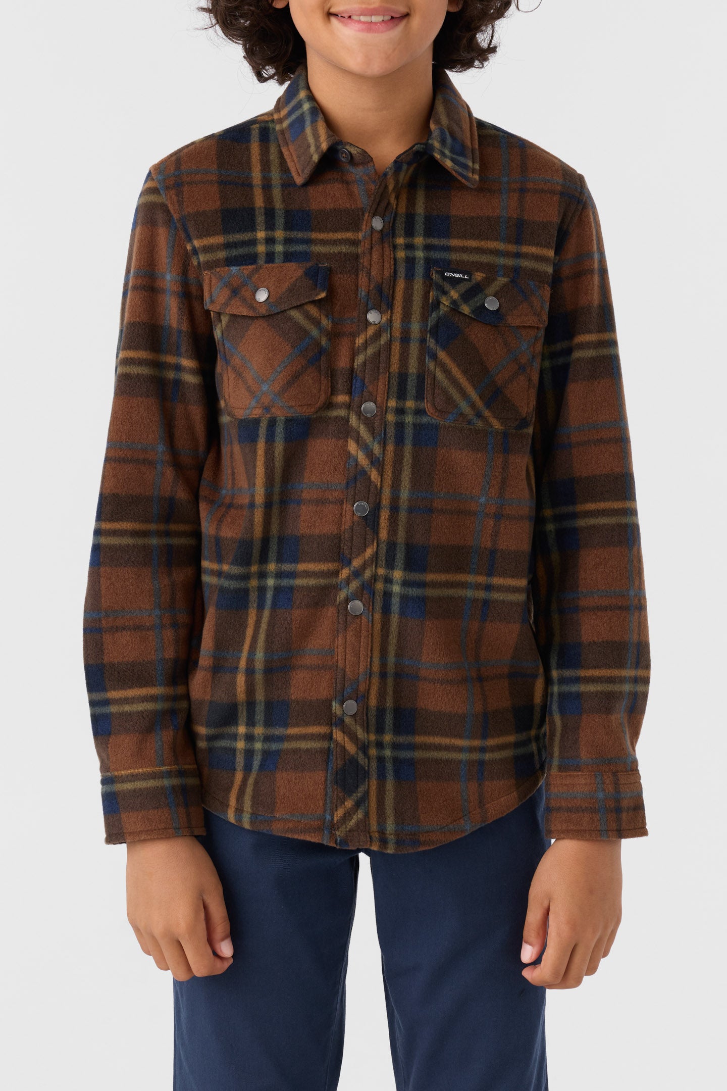 BOY'S GLACIER PLAID SUPERFLEECE LONG SLEEVE SHIRT