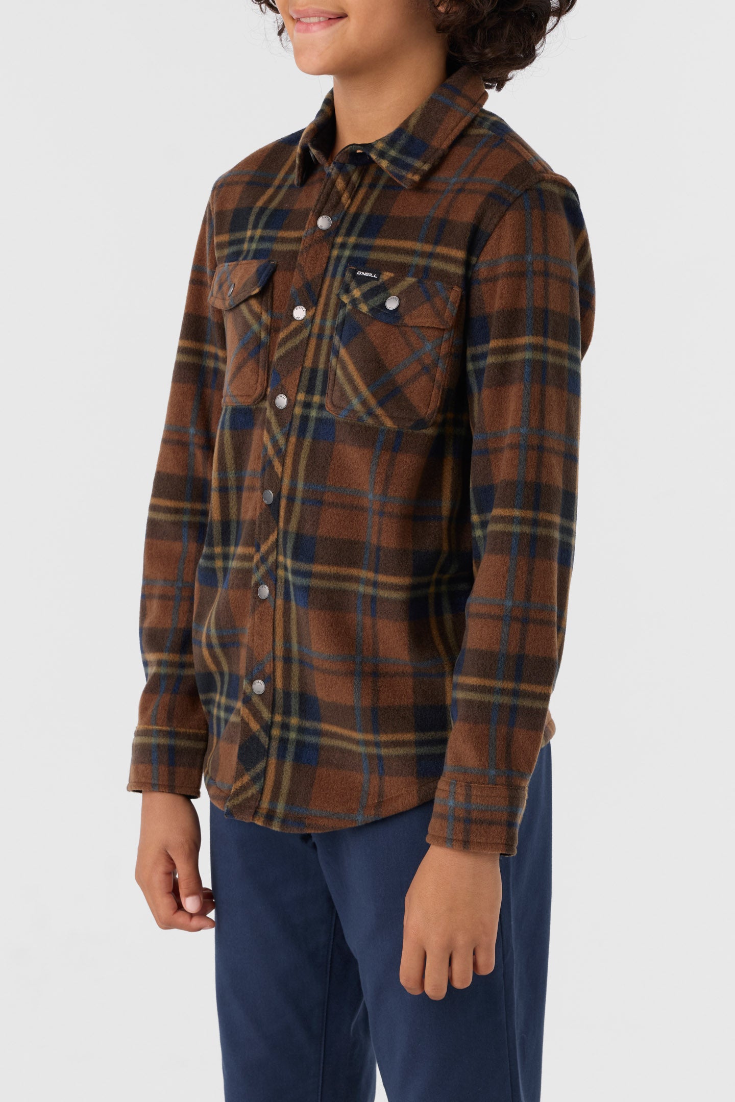 BOY'S GLACIER PLAID SUPERFLEECE LONG SLEEVE SHIRT