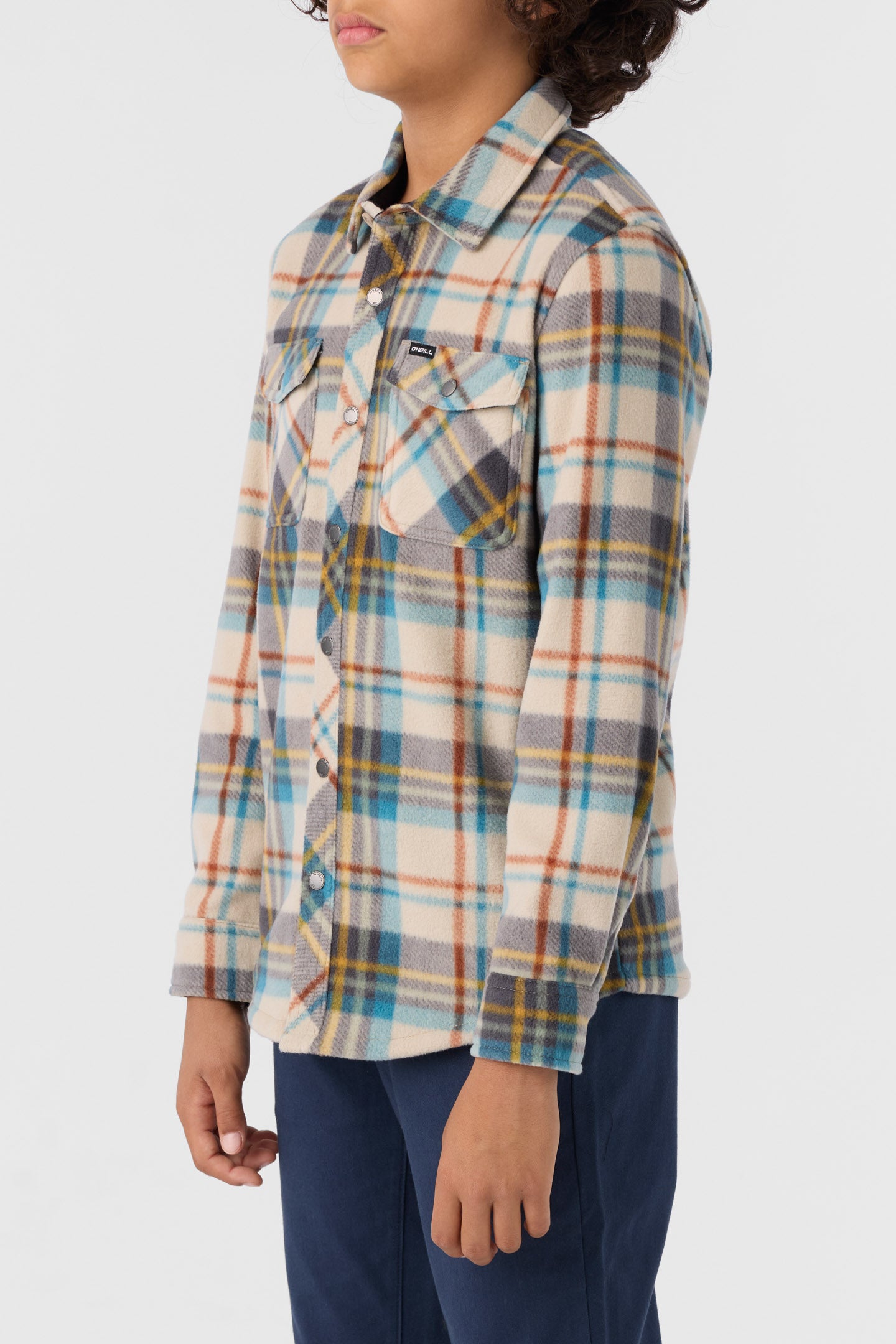 BOY'S GLACIER PLAID SUPERFLEECE LONG SLEEVE SHIRT