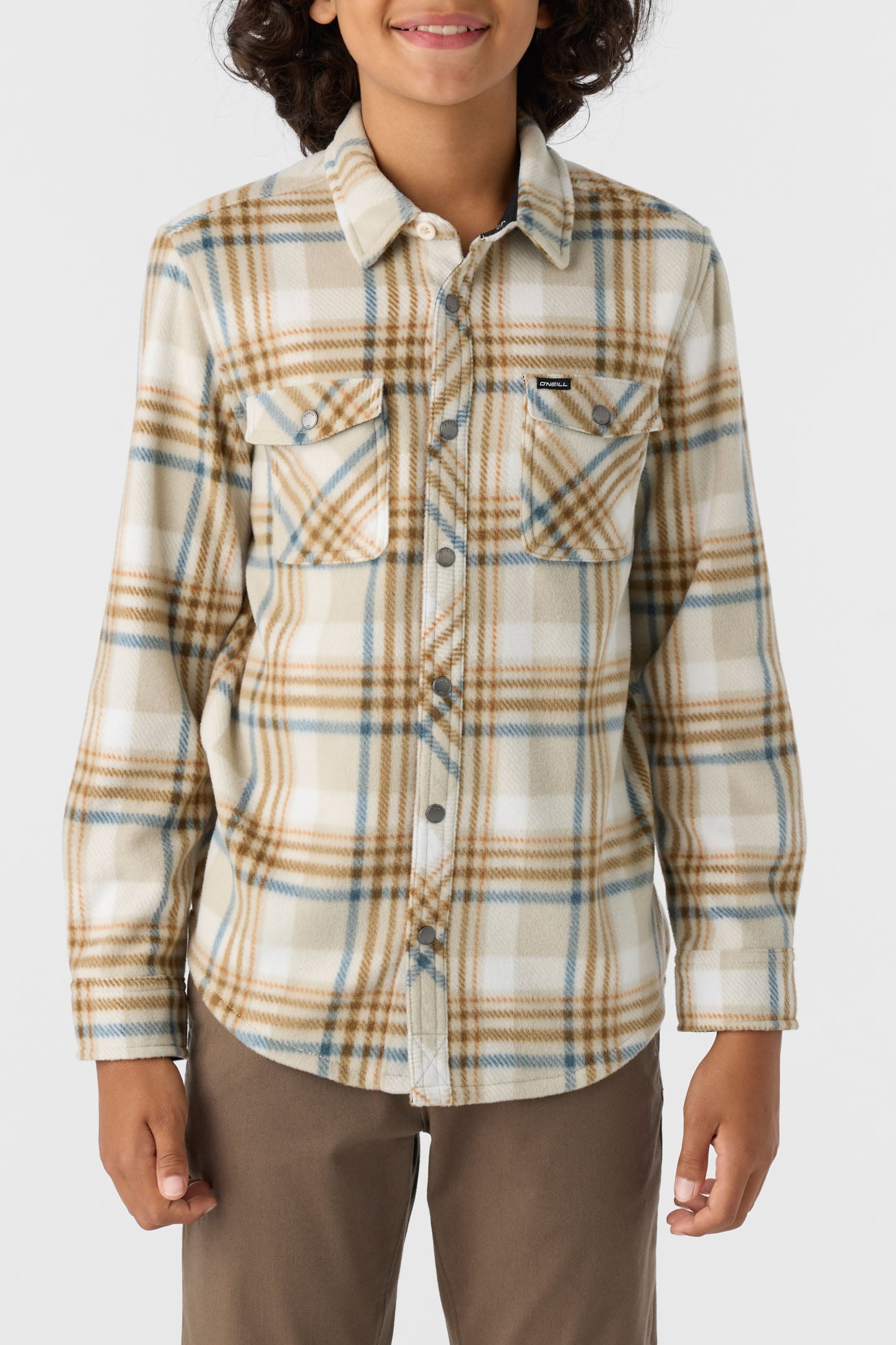 BOY'S GLACIER PLAID HIGH PILE SUPERFLEECE SHIRT