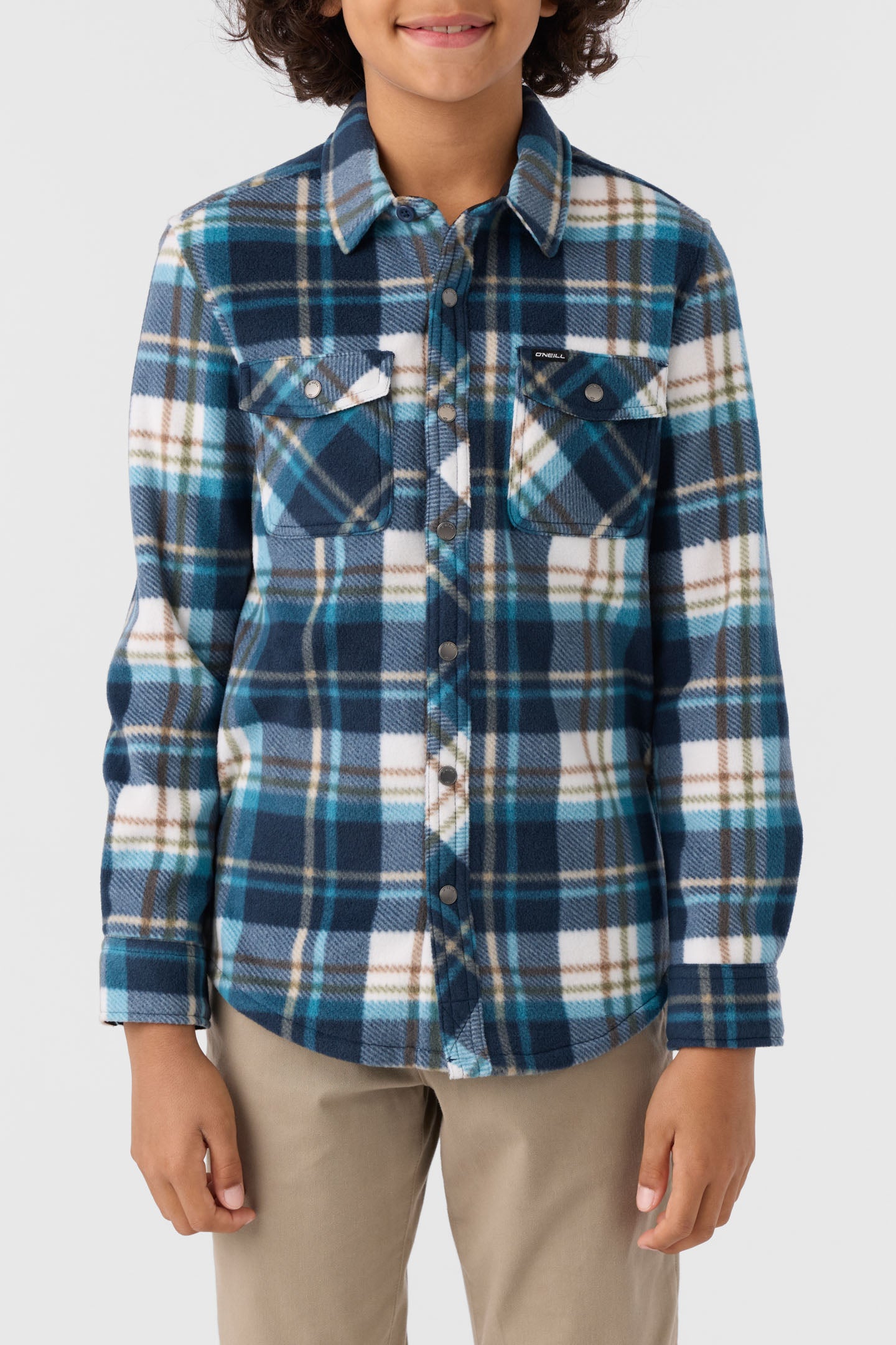 BOY'S GLACIER PLAID SUPERFLEECE LONG SLEEVE SHIRT