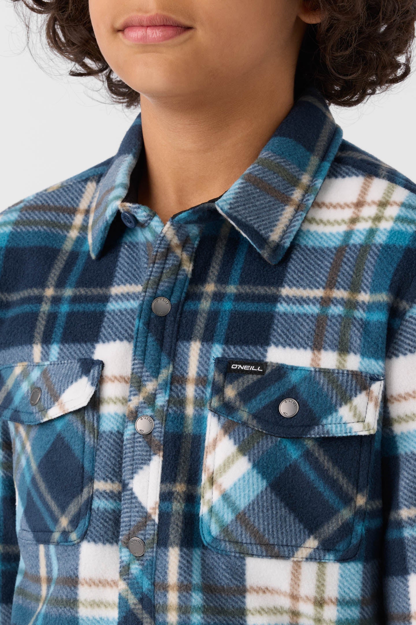 BOY'S GLACIER PLAID SUPERFLEECE LONG SLEEVE SHIRT