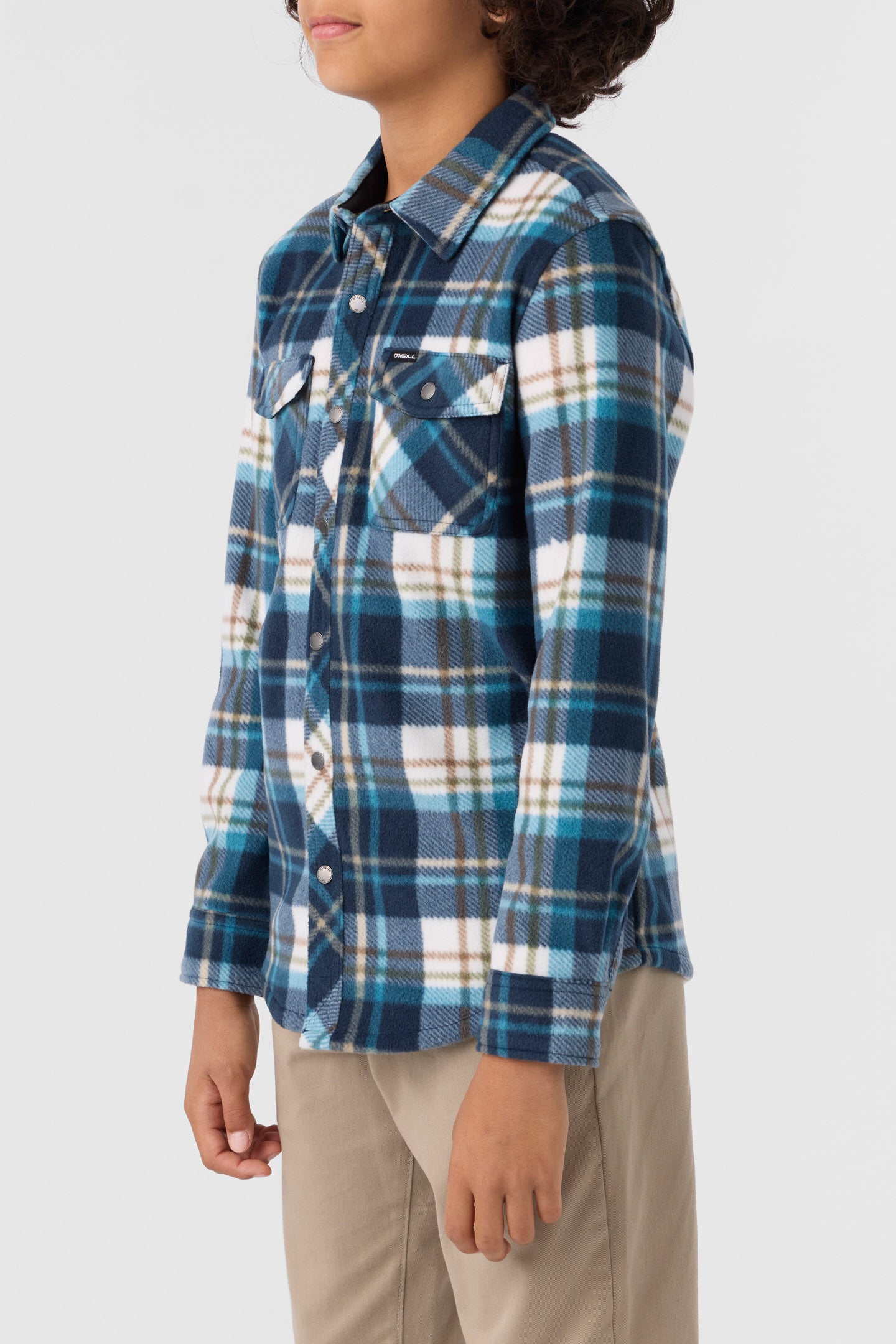 BOY'S GLACIER PLAID SUPERFLEECE LONG SLEEVE SHIRT