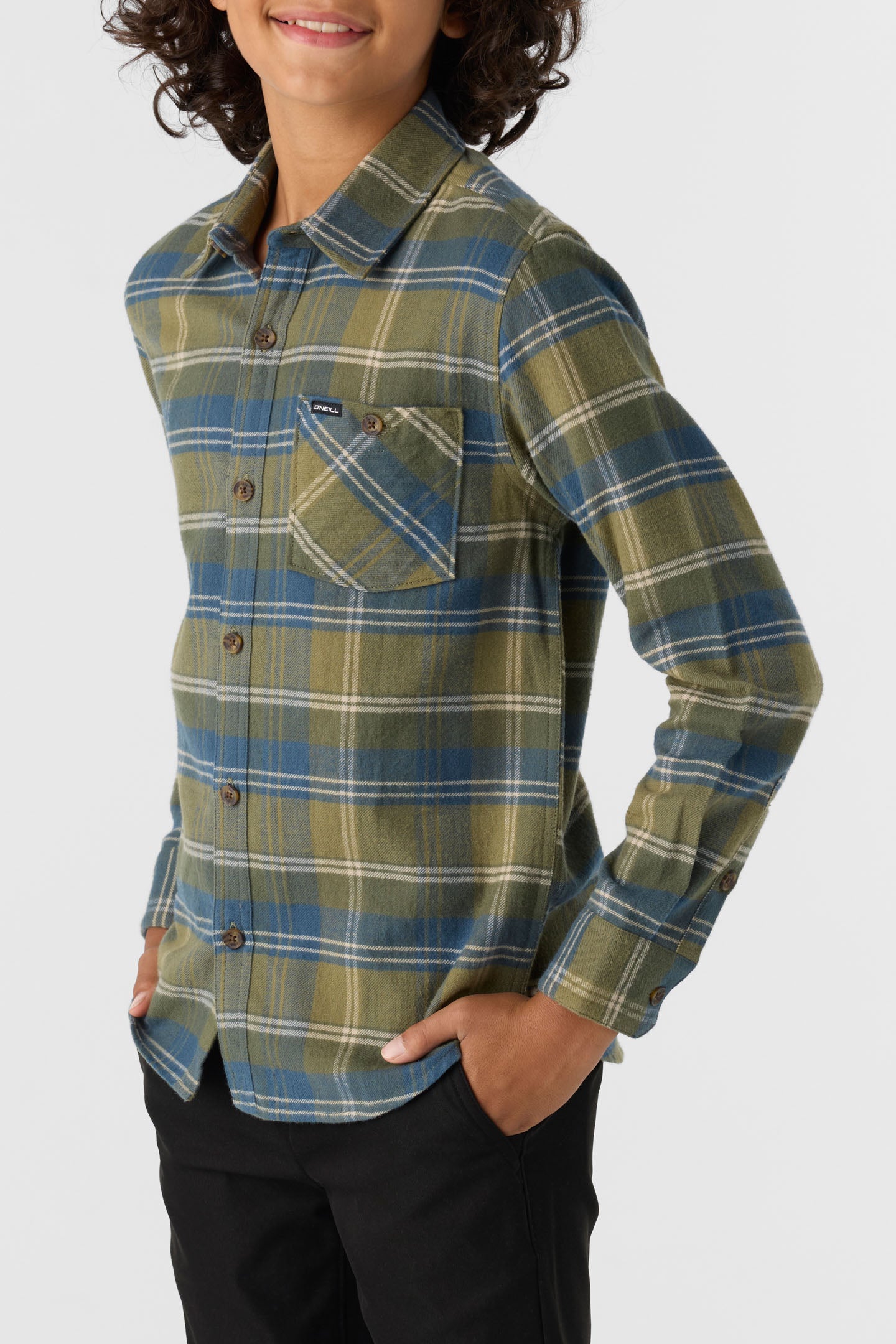 BOY'S REDMOND PLAID LONG SLEEVE SHIRT