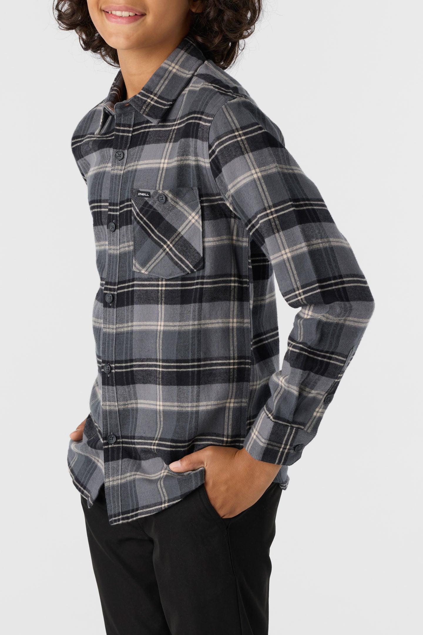 BOY'S REDMOND PLAID LONG SLEEVE SHIRT