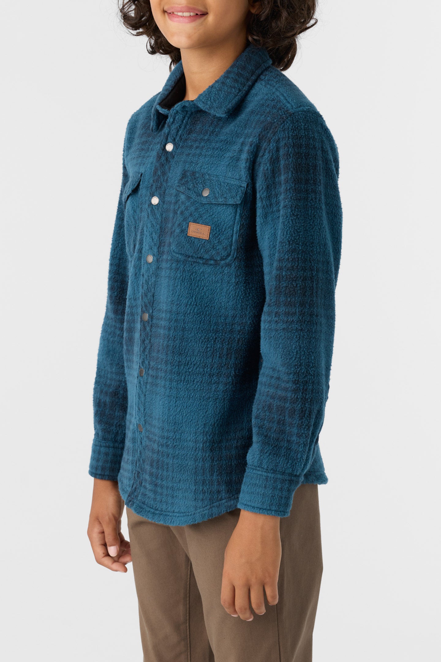 BOY'S GLACIER PLAID HIGH PILE SUPERFLEECE SHIRT