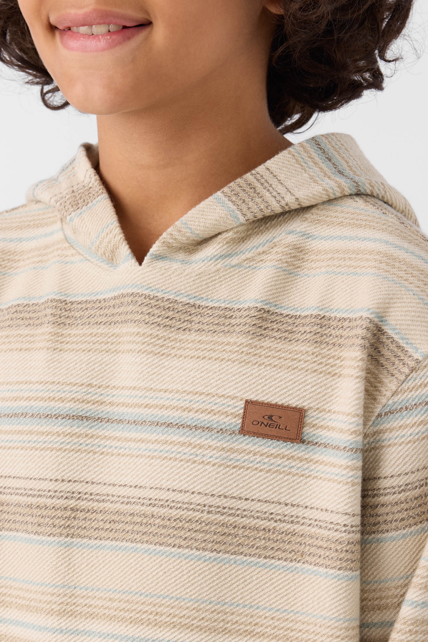 BOY'S BAVARO STRIPE PULLOVER FLEECE