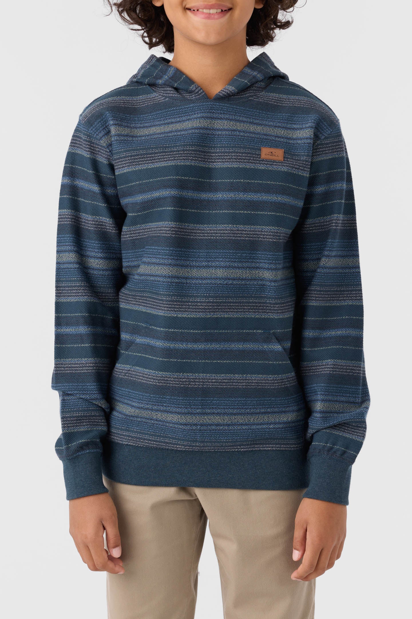 BOY'S BAVARO STRIPE PULLOVER FLEECE