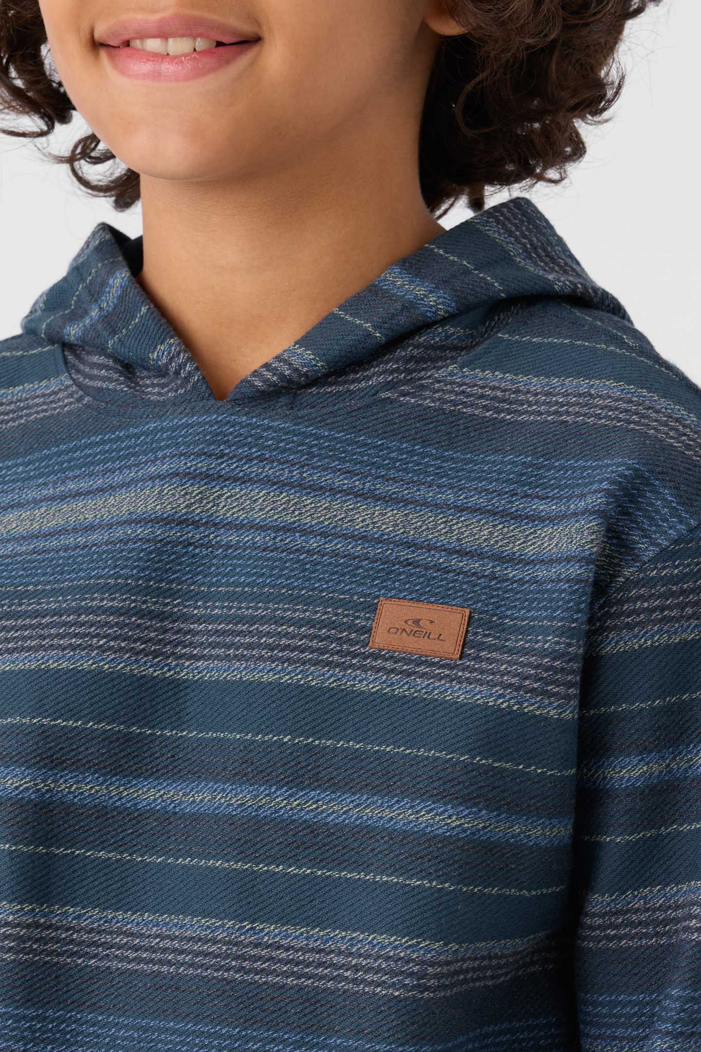 BOY'S BAVARO STRIPE PULLOVER FLEECE