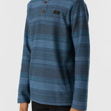 Boy's Bavaro Stripe Poncho Fleece Pullover