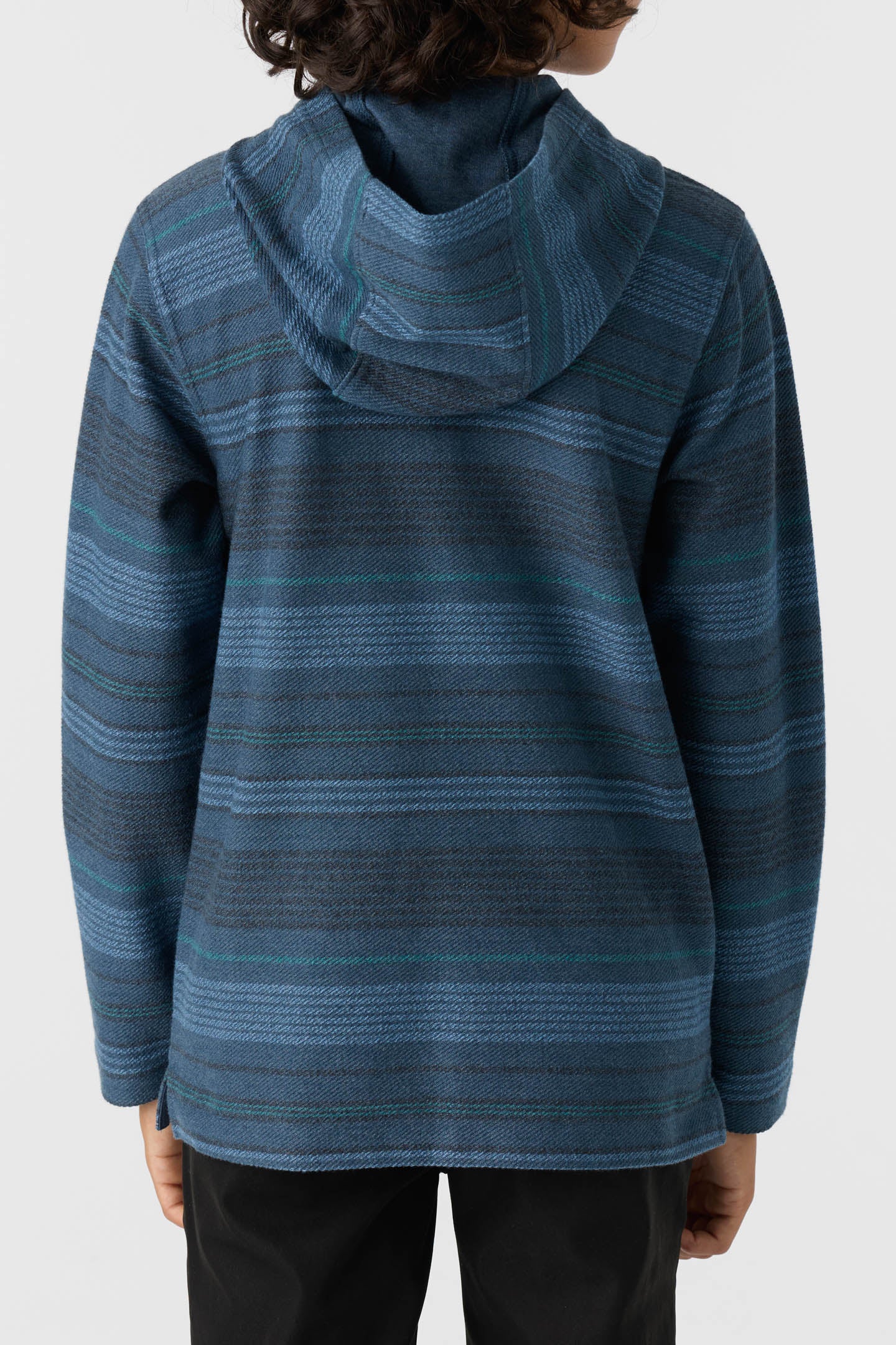 BOY'S BAVARO STRIPE PONCHO FLEECE PULLOVER