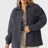 Rya Quilted Oversized Fit Snap Front Jacket