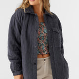 Rya Quilted Oversized Fit Snap Front Jacket