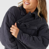 Rya Quilted Oversized Fit Snap Front Jacket