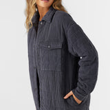 Rya Quilted Oversized Fit Snap Front Jacket