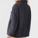Rya Quilted Oversized Fit Snap Front Jacket