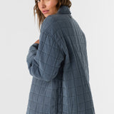 Rya Quilted Oversized Fit Snap Front Jacket