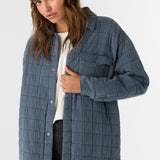 Rya Quilted Oversized Fit Snap Front Jacket