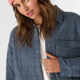 Rya Quilted Oversized Fit Snap Front Jacket