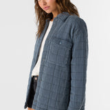 Rya Quilted Oversized Fit Snap Front Jacket