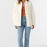Rya Quilted Oversized Fit Snap Front Jacket