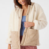 Meena High Pile Fleece Quilted Jacket