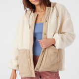 Meena High Pile Fleece Quilted Jacket