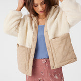 Meena High Pile Fleece Quilted Jacket