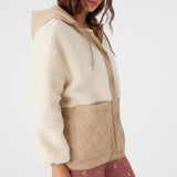 Meena High Pile Fleece Quilted Jacket