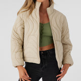 Eden Nylon Wave Quilted Zip Jacket