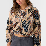 Kacey Palmer Print High Pile Fleece Pullover