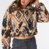 Kacey Palmer Print High Pile Fleece Pullover