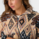 Kacey Palmer Print High Pile Fleece Pullover