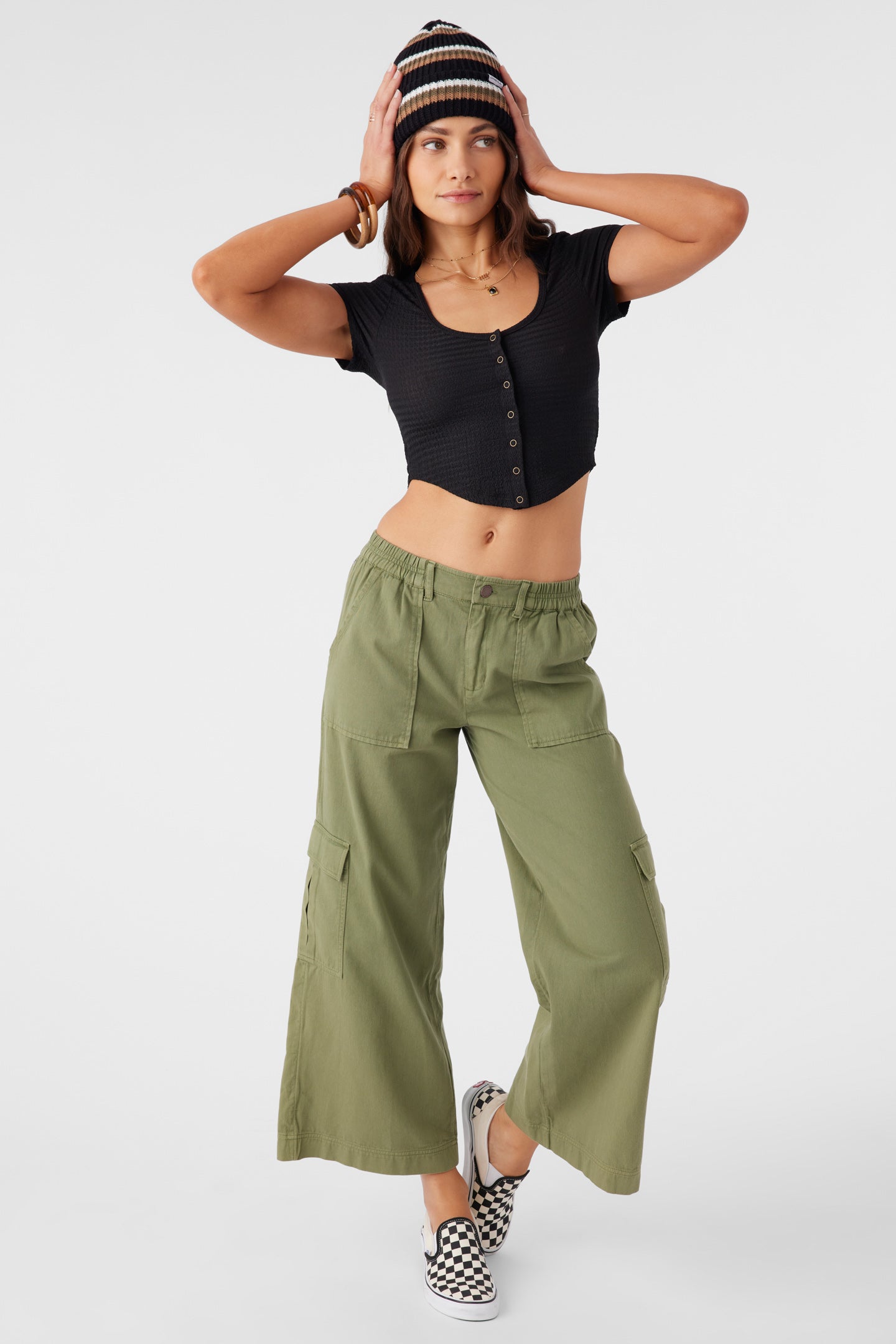 MARLENA TEXTURED KNIT CROP TOP