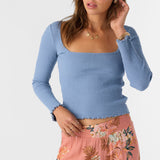 Floki Slub Rib Knit Long Sleeve Top