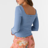 Floki Slub Rib Knit Long Sleeve Top