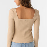 Floki Slub Rib Knit Long Sleeve Top