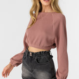 Tour Waffle Knit Slouchy Top