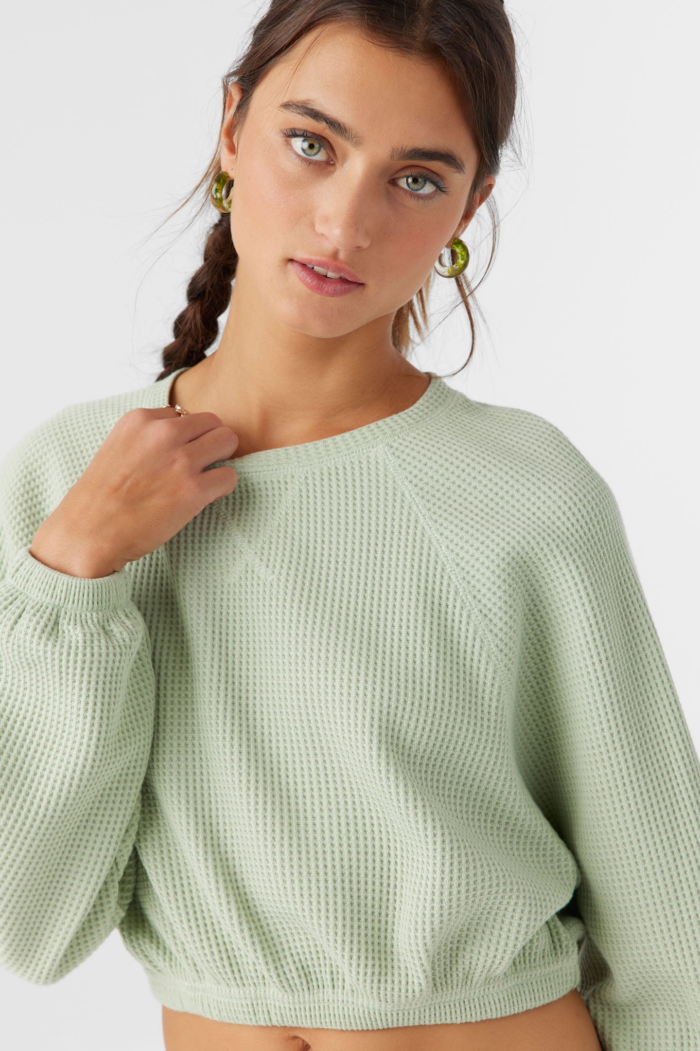 TOUR WAFFLE KNIT SLOUCHY TOP