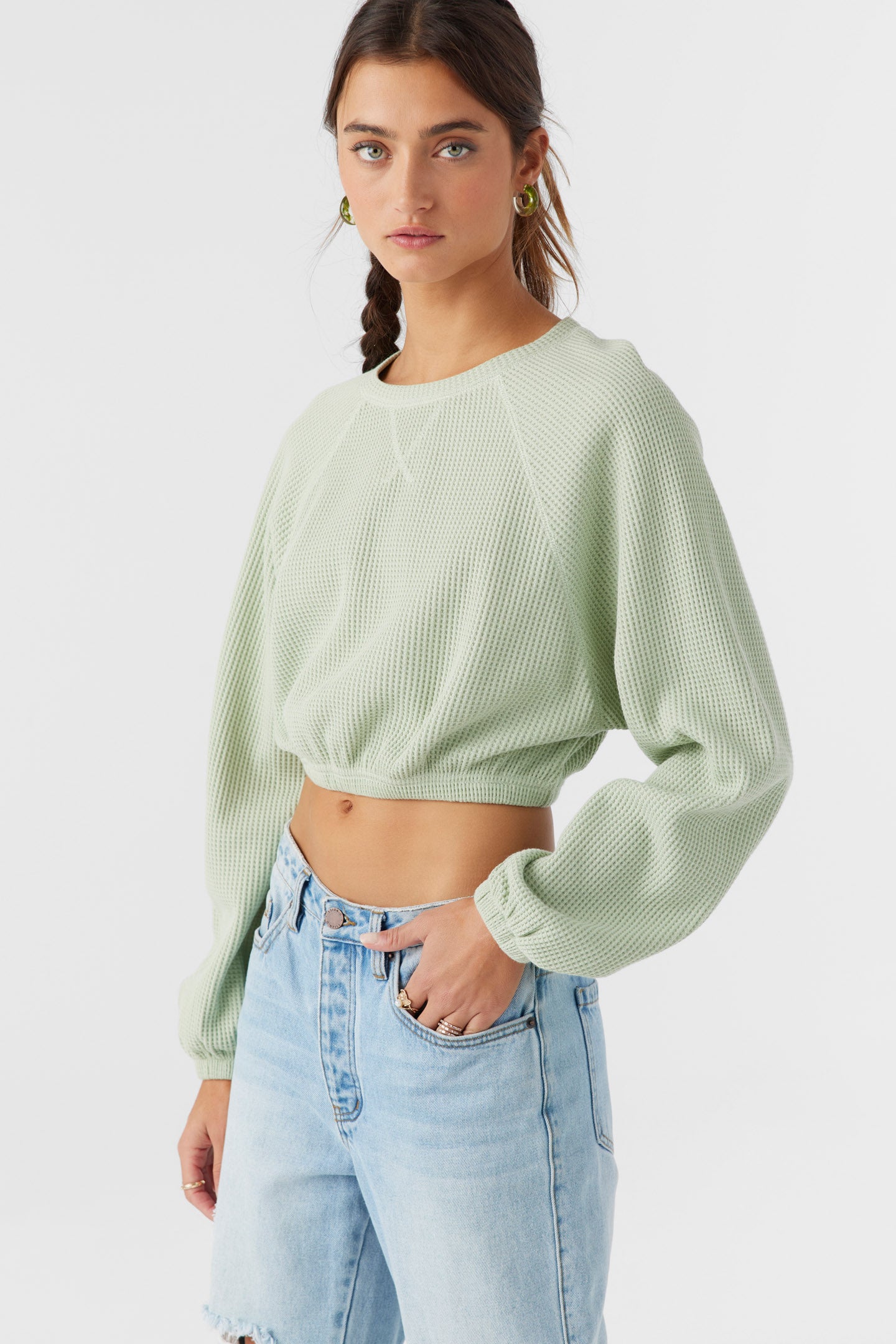 TOUR WAFFLE KNIT SLOUCHY TOP