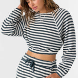 Tour Stripe Crew Long Sleeve Top