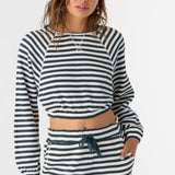 Tour Stripe Crew Long Sleeve Top