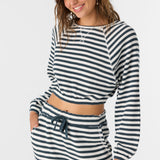 Tour Stripe Crew Long Sleeve Top