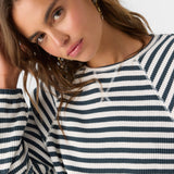 Tour Stripe Crew Long Sleeve Top