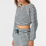 Tour Stripe Crew Long Sleeve Top