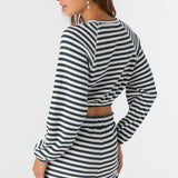 Tour Stripe Crew Long Sleeve Top