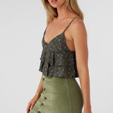 Chloey Ava Ditsy Tiered Tank Top