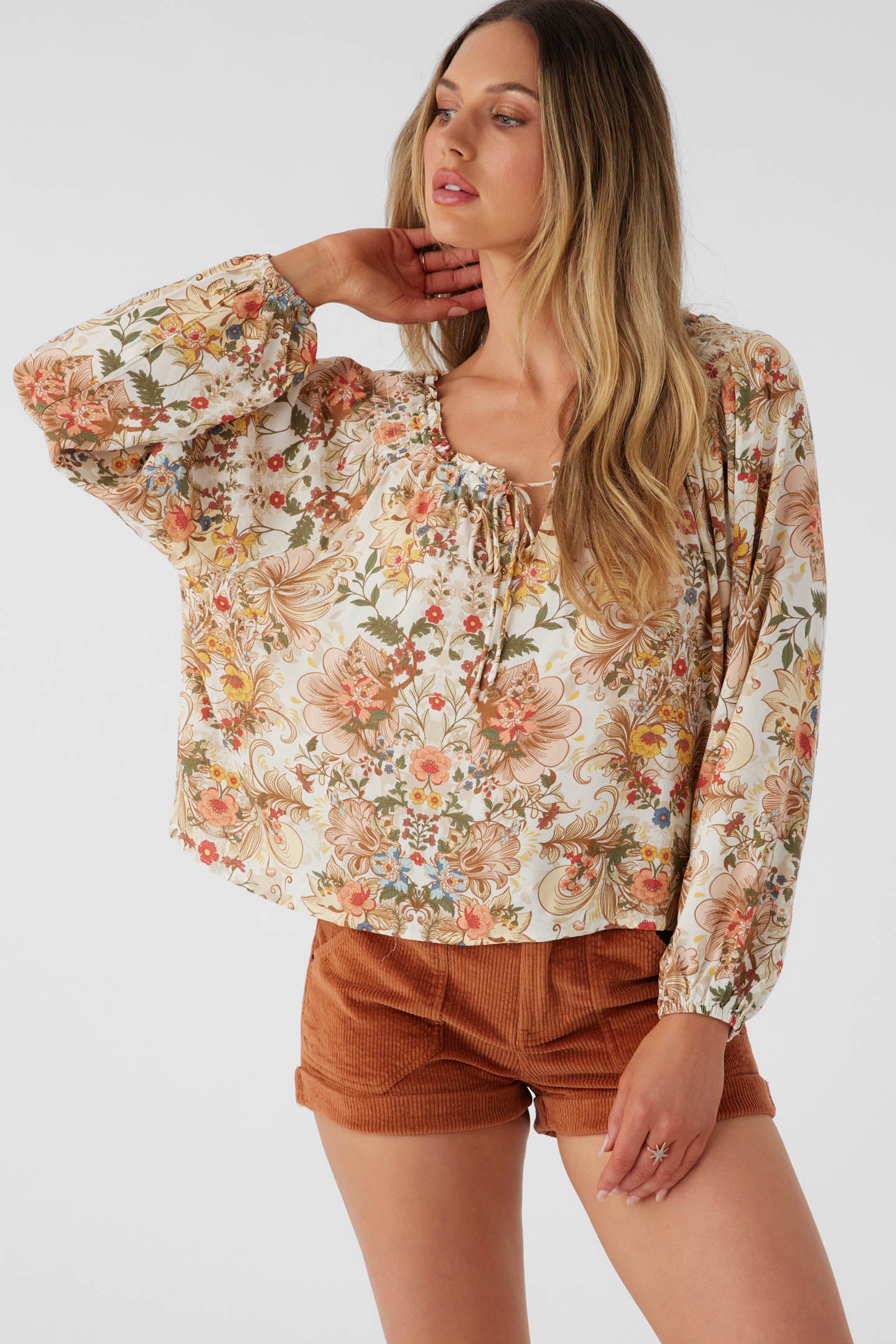 RIVER SOFIA FLORAL LONG SLEEVE TOP